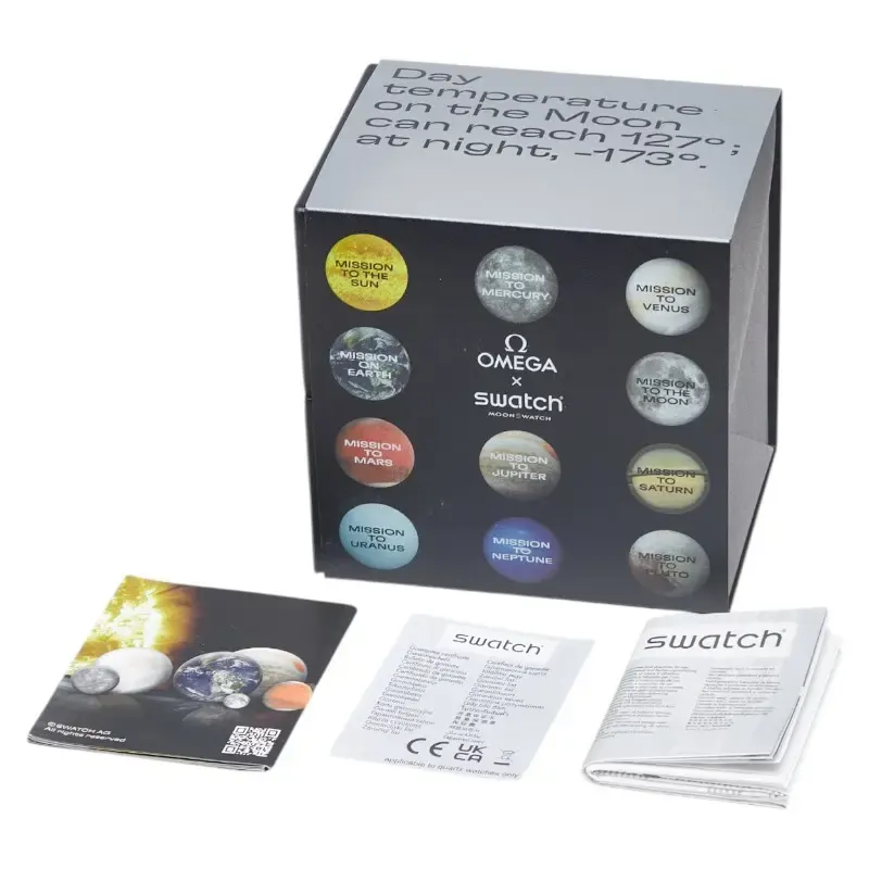 Omega x Swatch 1965 Chronograph Black Men's Watch- S033M100